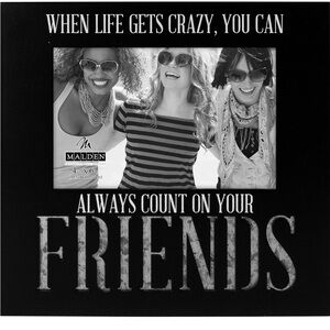 NEW IN BOX!! Malden Black Always Count On Your Friends Picture Frame